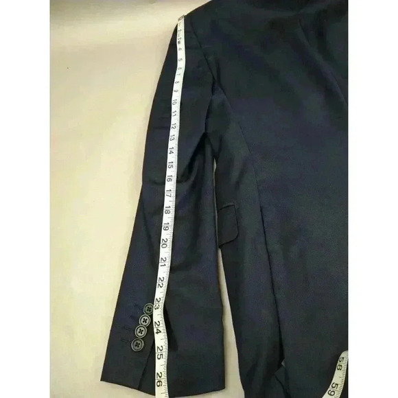 Ermenegildo Zegna Saks Fifth Ave BLACK LABEL 42L Navy SILK WOOL Blazer Jacket - Picture 14 of 15